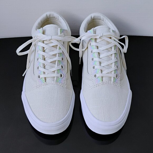 Vans Women's Old Skool Hemp Linen Sneaker in Subtle & Elegant Turtledove - Picture 3 of 12